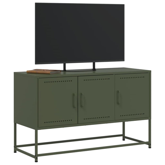 TV Cabinet Olive Green 100.5x39x60.5 cm Steel