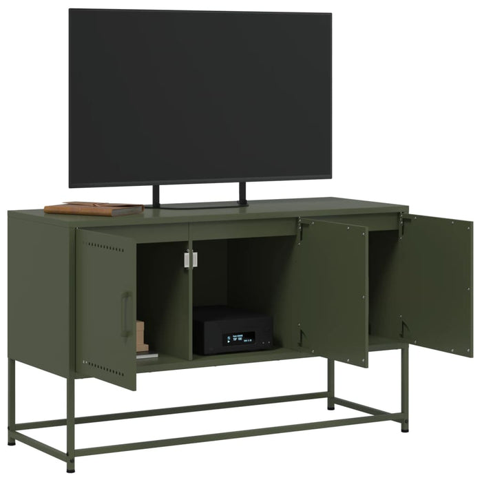 TV Cabinet Olive Green 100.5x39x60.5 cm Steel