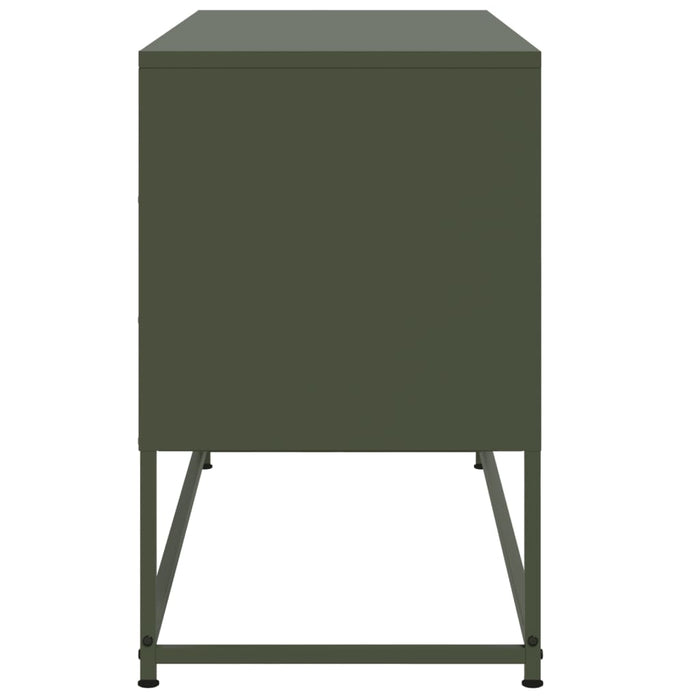 TV Cabinet Olive Green 100.5x39x60.5 cm Steel