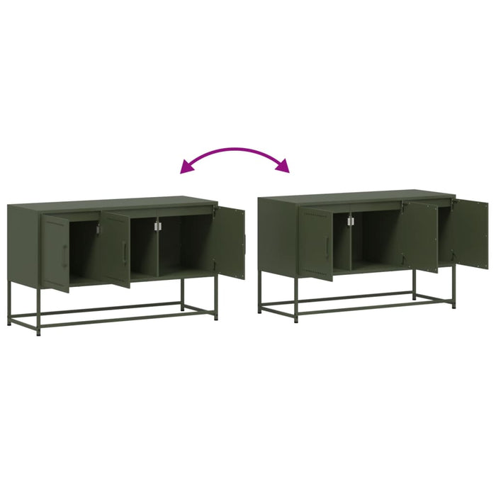 TV Cabinet Olive Green 100.5x39x60.5 cm Steel