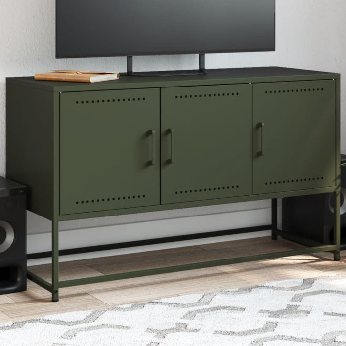 TV Cabinet Olive Green 100.5x39x60.5 cm Steel