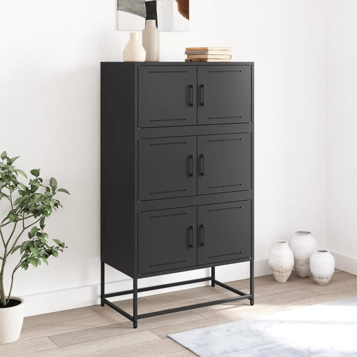 Sideboard Black 68.5x38.5x123.5 cm Steel