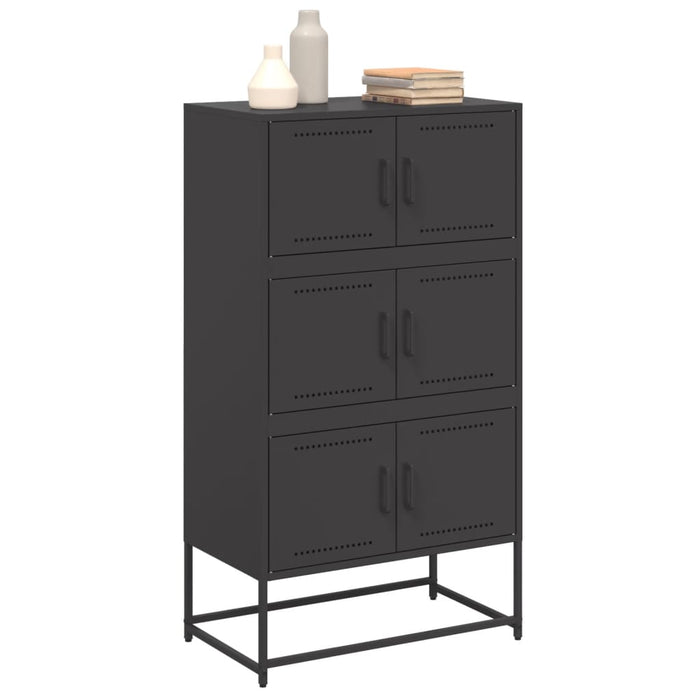 Sideboard Black 68.5x38.5x123.5 cm Steel