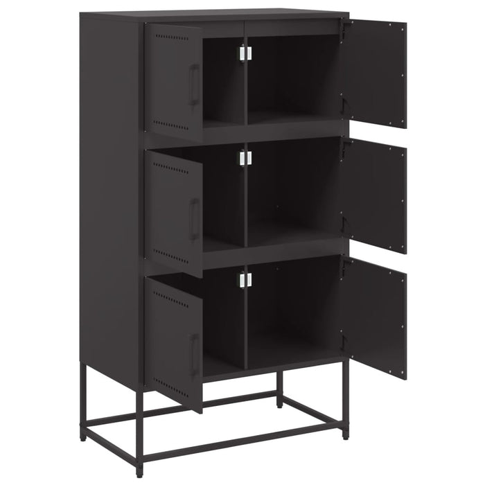 Sideboard Black 68.5x38.5x123.5 cm Steel