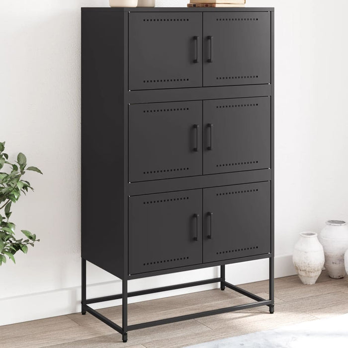 Sideboard Black 68.5x38.5x123.5 cm Steel