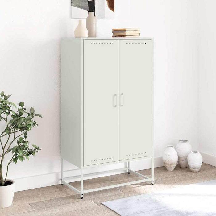 Highboard White 68.5x38.5x123.5 cm Steel