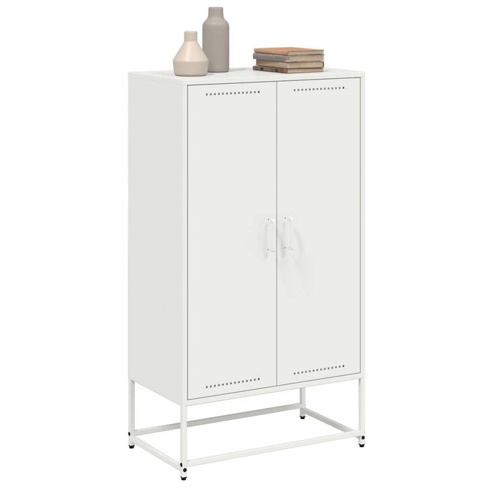 Highboard White 68.5x38.5x123.5 cm Steel