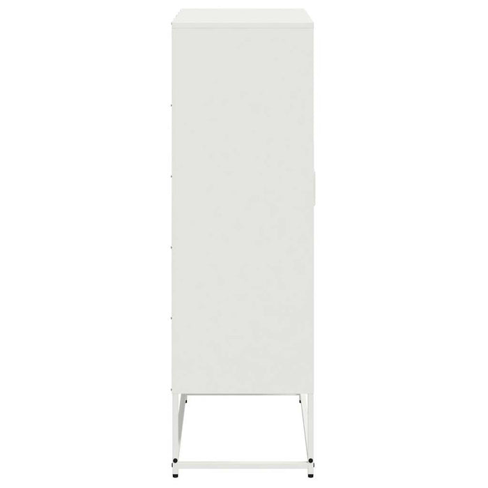 Highboard White 68.5x38.5x123.5 cm Steel