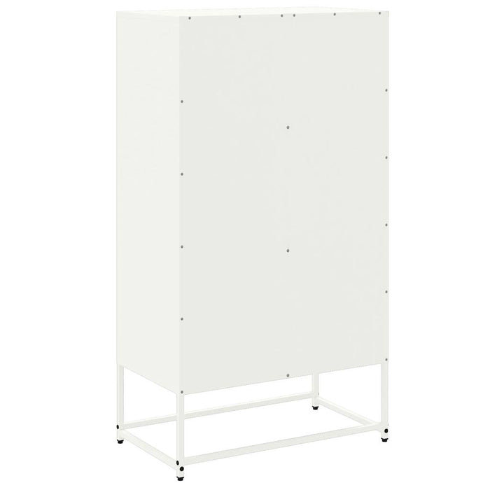 Highboard White 68.5x38.5x123.5 cm Steel