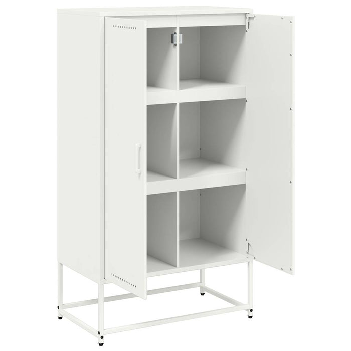 Highboard White 68.5x38.5x123.5 cm Steel