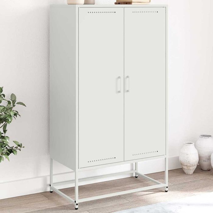 Highboard White 68.5x38.5x123.5 cm Steel