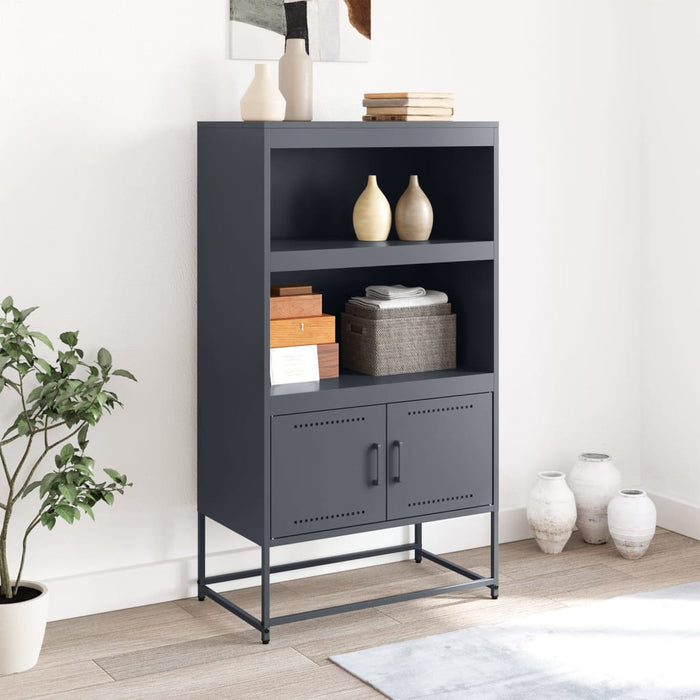 Highboard Anthracite 68.5x38.5x123.5 cm Steel