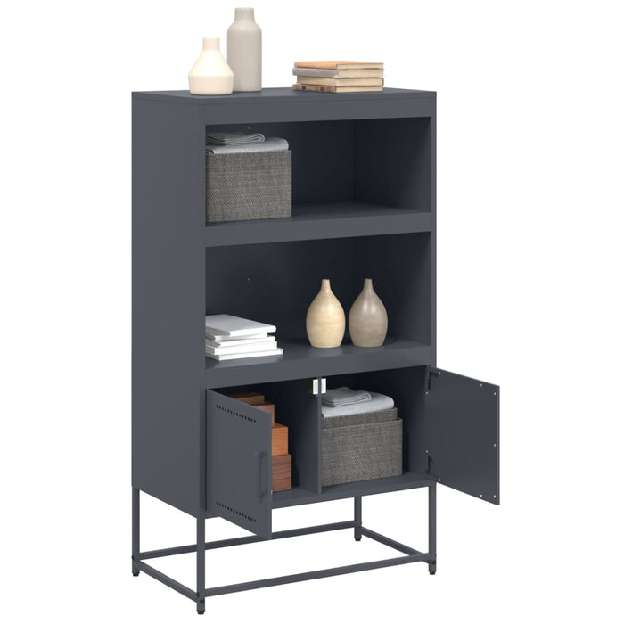 Highboard Anthracite 68.5x38.5x123.5 cm Steel