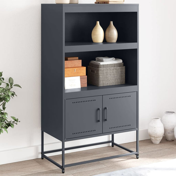 Highboard Anthracite 68.5x38.5x123.5 cm Steel