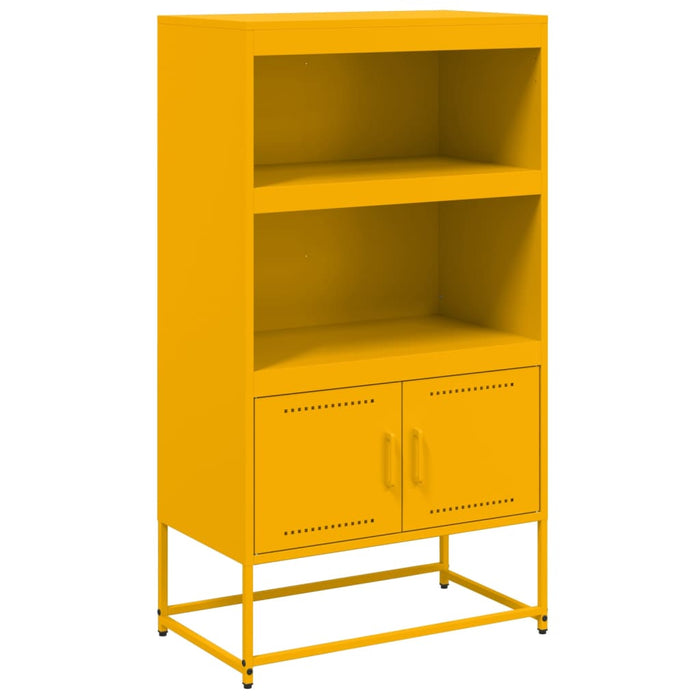 Highboard Mustard Yellow 68.5x38.5x123.5 cm Steel