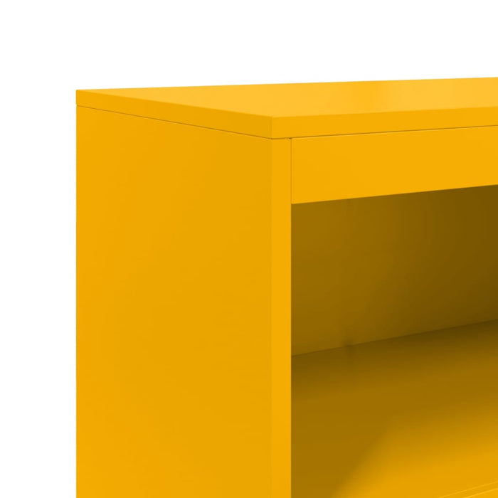 Highboard Mustard Yellow 68.5x38.5x123.5 cm Steel