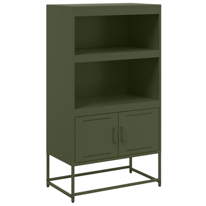 Highboard Olive Green 68.5x38.5x123.5 cm Steel