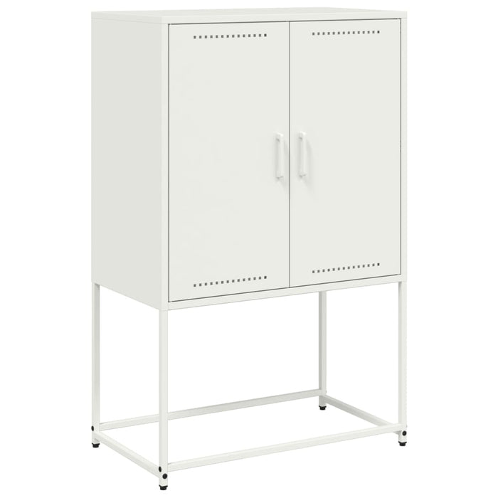 Highboard White 68.5x38.5x107 cm Steel