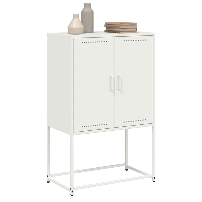 Highboard White 68.5x38.5x107 cm Steel