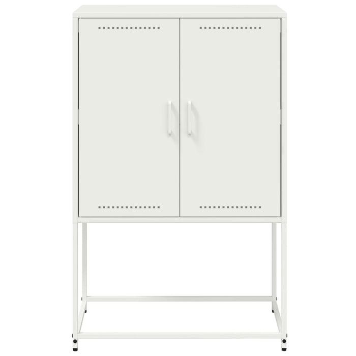 Highboard White 68.5x38.5x107 cm Steel