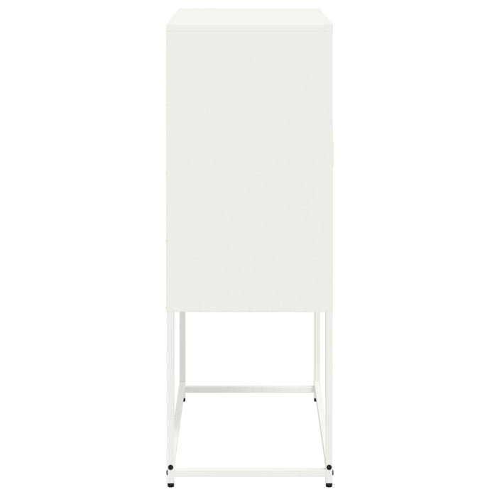 Highboard White 68.5x38.5x107 cm Steel