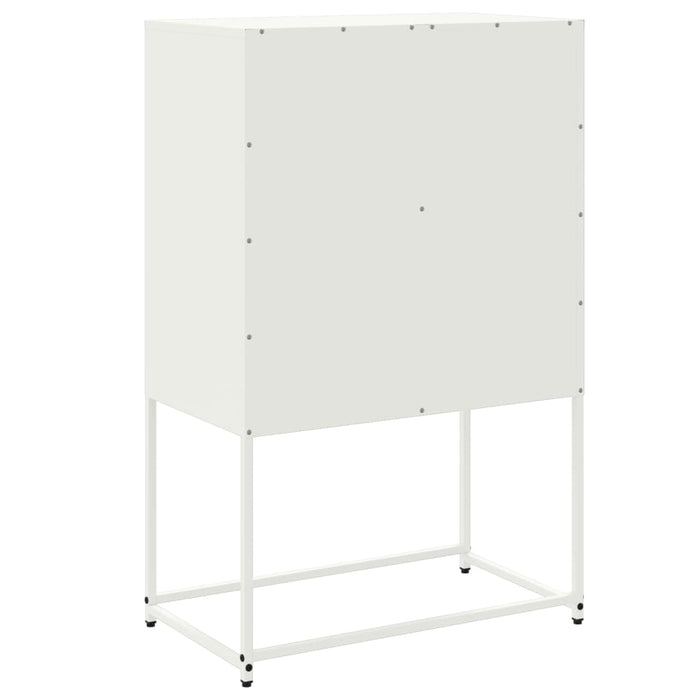 Highboard White 68.5x38.5x107 cm Steel