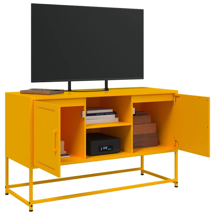 TV Cabinet Mustard Yellow 100.5x39x60.5 cm Steel