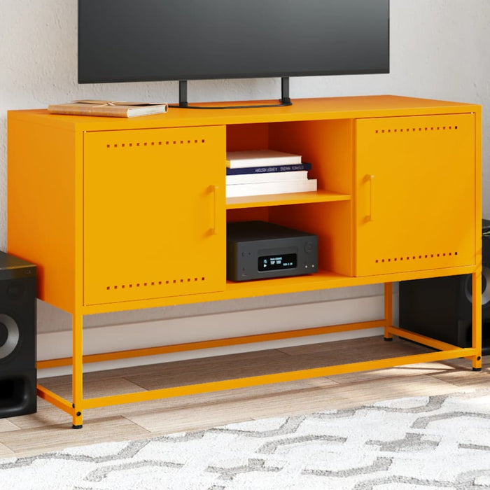 TV Cabinet Mustard Yellow 100.5x39x60.5 cm Steel