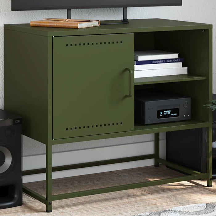 TV Cabinet Olive Green 68x39x60.5 cm Steel