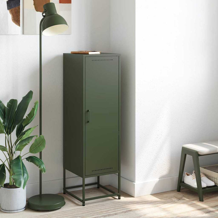 Highboard Olive Green 36x39x123 cm Steel