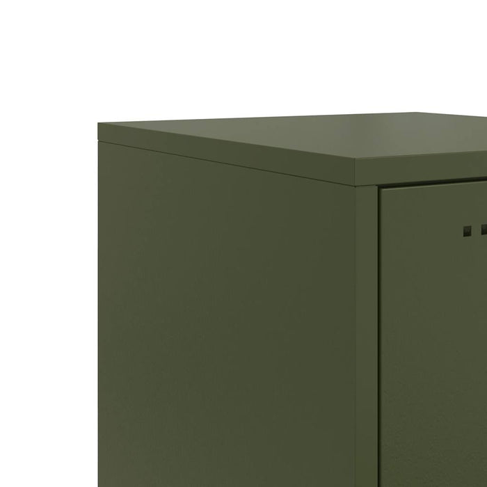 Highboard Olive Green 36x39x123 cm Steel