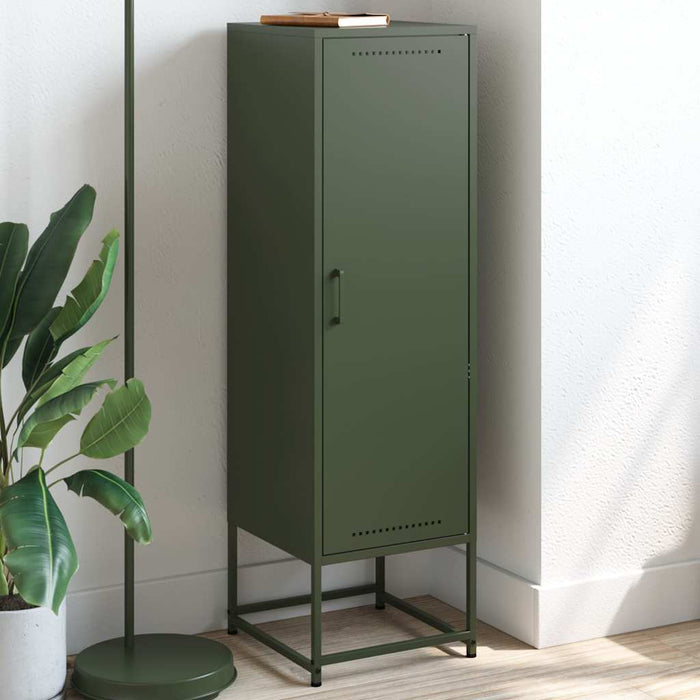 Highboard Olive Green 36x39x123 cm Steel