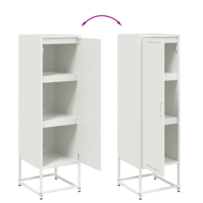 Highboard White 36x39x123 cm Steel