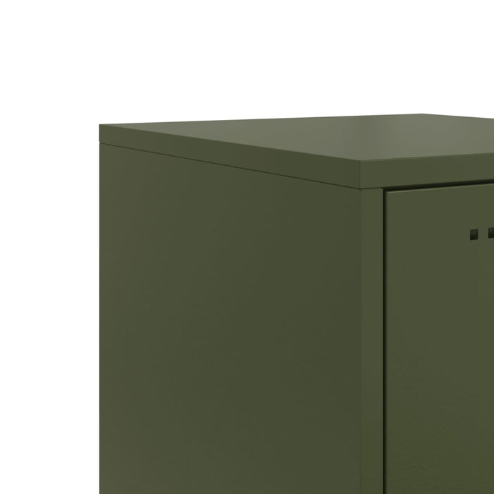 Highboard Olive Green 36x39x107 cm Steel