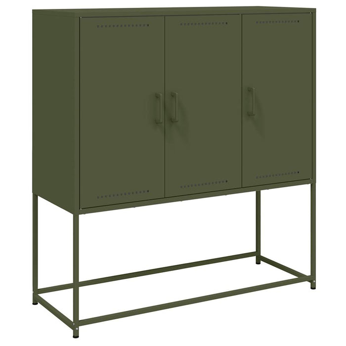 Highboard Olive Green 100.5x39x107 cm Steel