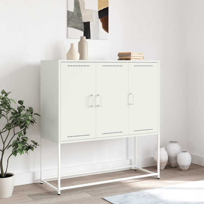 Highboard White 100.5x39x107 cm Steel