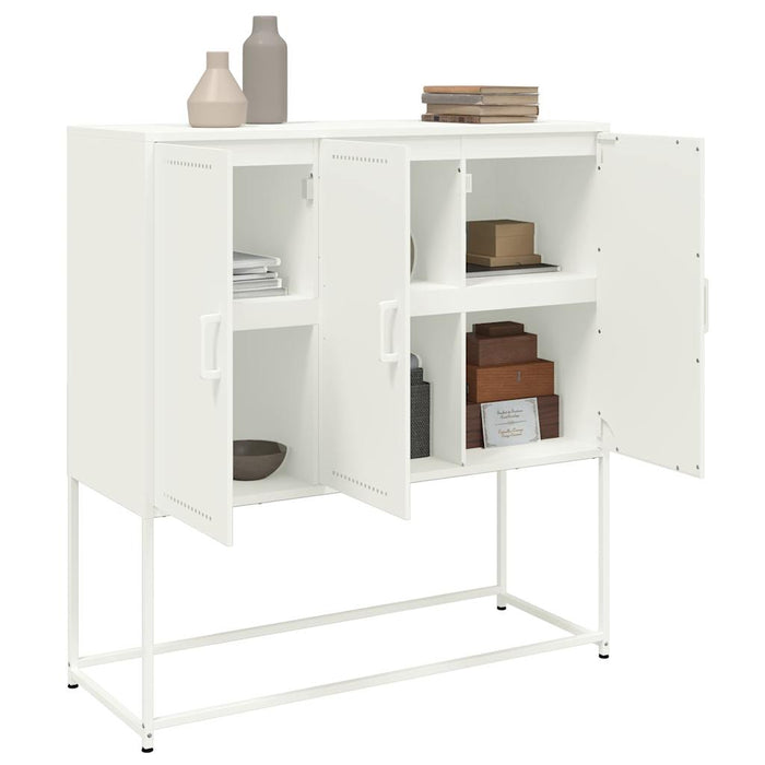 Highboard White 100.5x39x107 cm Steel