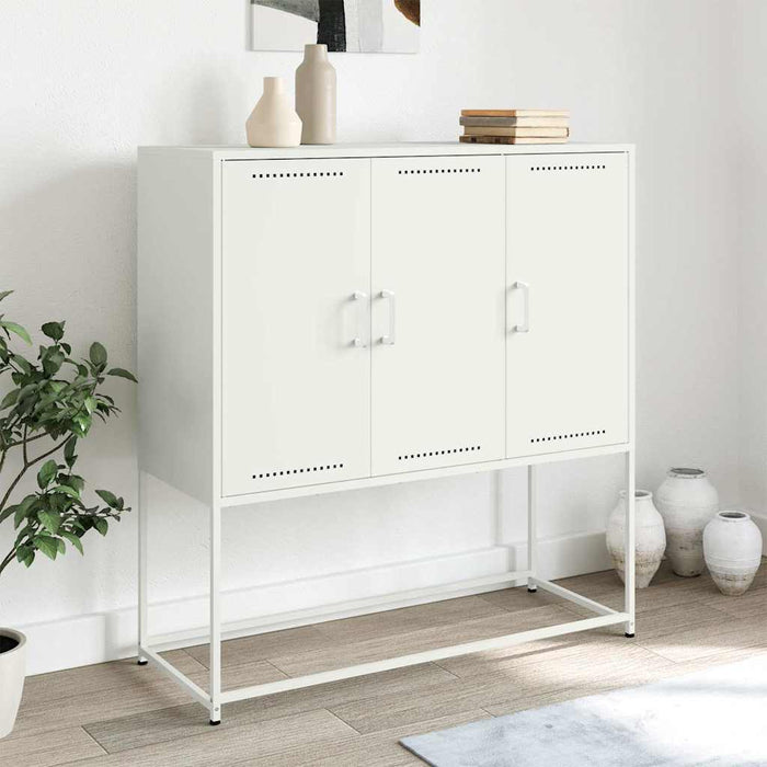 Highboard White 100.5x39x107 cm Steel