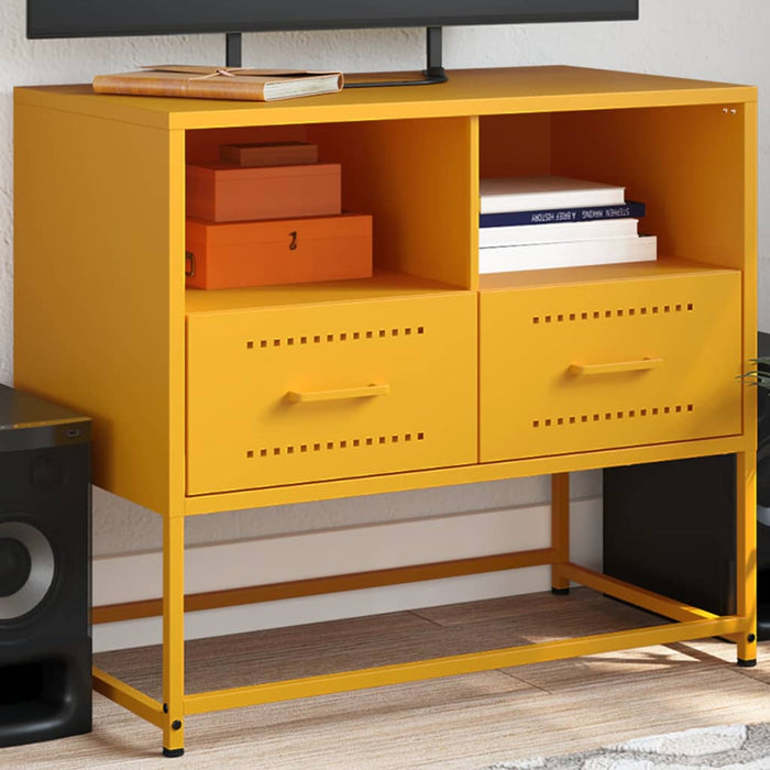 TV Cabinet Mustard Yellow 68x39x60.5 cm Steel