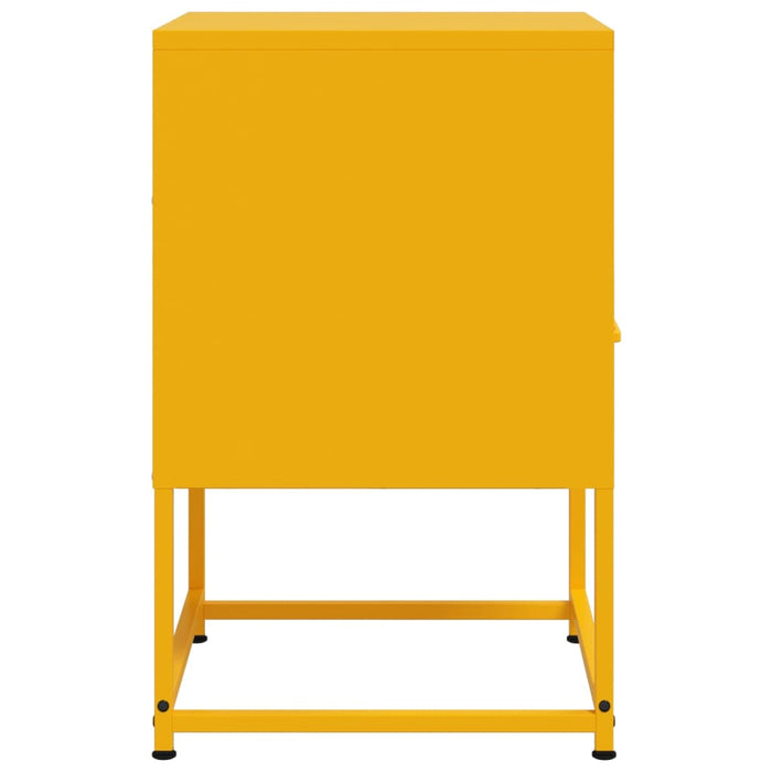 Bedside Cabinet Mustard Yellow 36x39x60.5 cm Steel