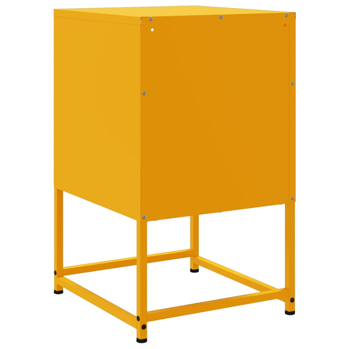 Bedside Cabinet Mustard Yellow 36x39x60.5 cm Steel