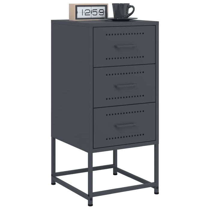 Bedside Cabinets 2 pcs Anthracite 36x39x78 cm Steel