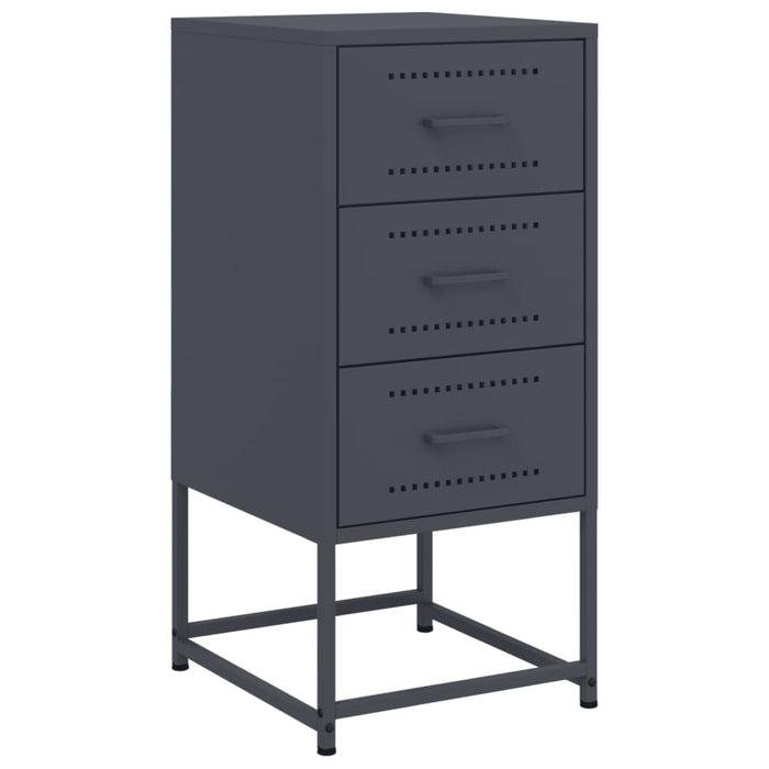 Bedside Cabinets 2 pcs Anthracite 36x39x78 cm Steel