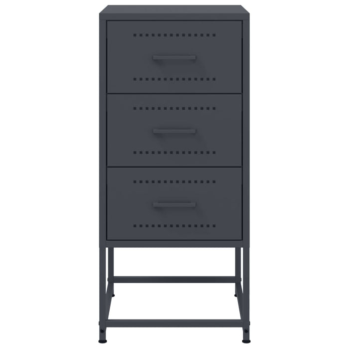 Bedside Cabinets 2 pcs Anthracite 36x39x78 cm Steel