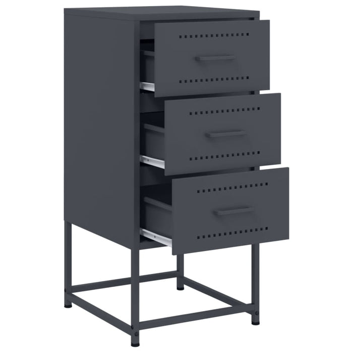 Bedside Cabinets 2 pcs Anthracite 36x39x78 cm Steel