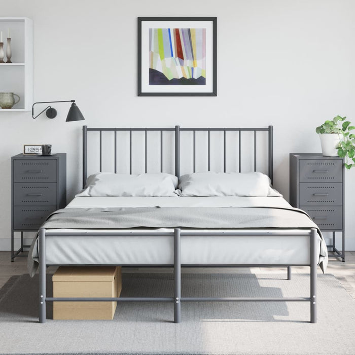 Bedside Cabinets 2 pcs Anthracite 36x39x78 cm Steel