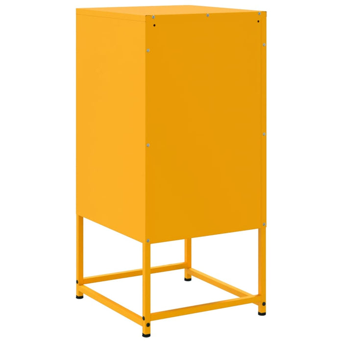 Bedside Cabinets 2 pcs Mustard Yellow 36x39x78 cm Steel