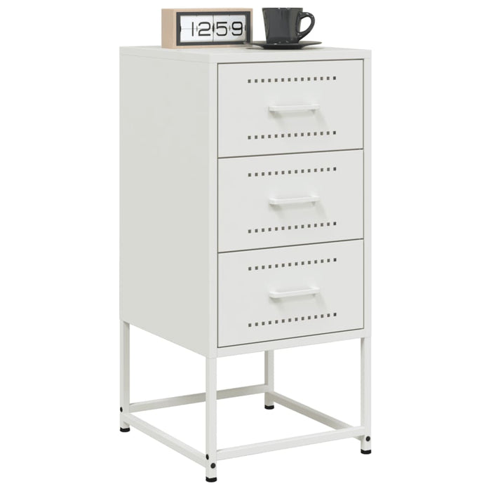 Bedside Cabinets 2 pcs White 36x39x78 cm Steel