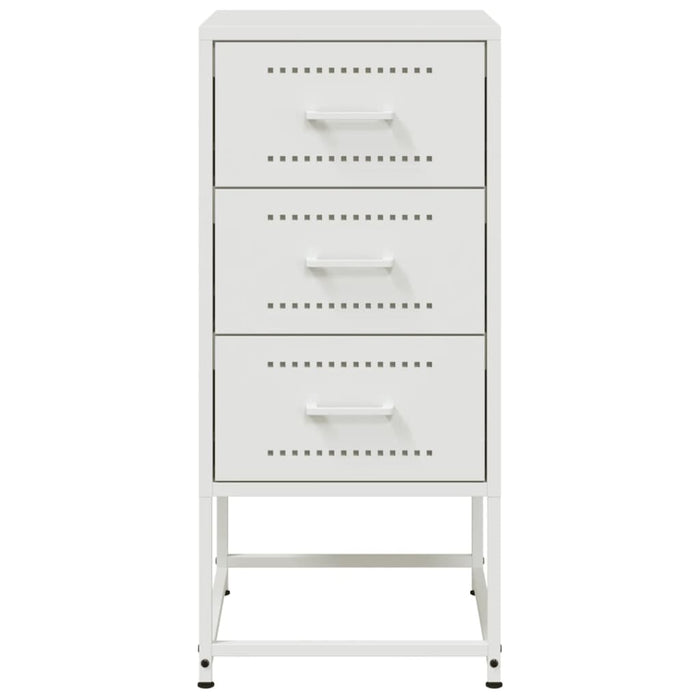 Bedside Cabinets 2 pcs White 36x39x78 cm Steel