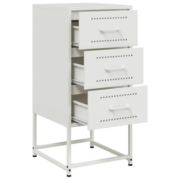 Bedside Cabinets 2 pcs White 36x39x78 cm Steel